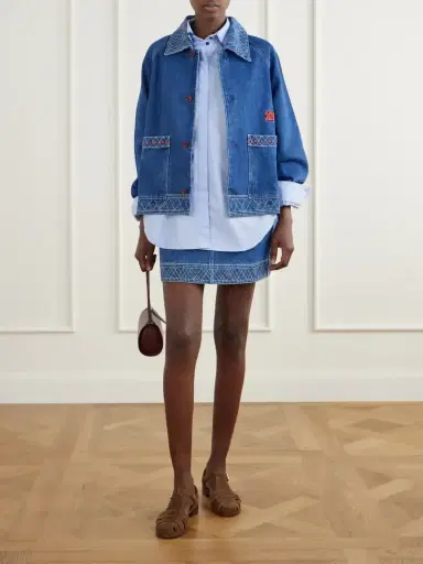 BODE Embroidered Denim Jacket | Thumbnail 2 BODE Embroidered Denim Jacket | Thumbnail 2