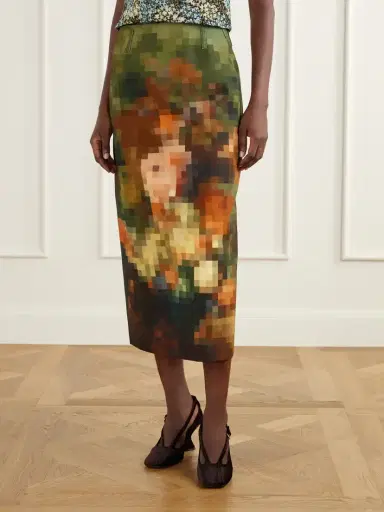 Dries Van Noten Printed Cotton-canvas Midi Skirt | Thumbnail 3