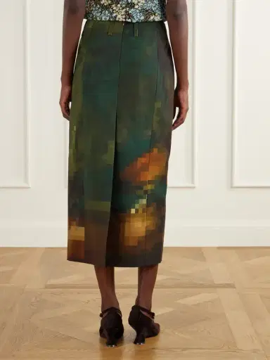 Dries Van Noten Printed Cotton-canvas Midi Skirt | Thumbnail 4