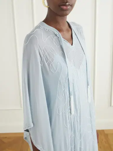 BODE Layered Bead-embellished Silk-georgette Maxi Dress | Thumbnail 4