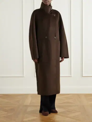 Lisa Yang Button Wool And Cashmere-blend Coat | Thumbnail 3 Lisa Yang Button Wool And Cashmere-blend Coat | Thumbnail 3