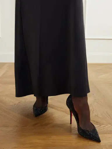 Christian Louboutin La Pigalle 100 Crystal-embellished Leather Pumps | Thumbnail 2 Christian Louboutin La Pigalle 100 Crystal-embellished Leather Pumps | Thumbnail 2