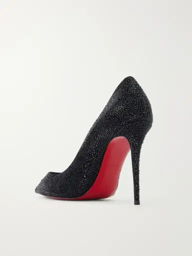 Christian Louboutin La Pigalle 100 Crystal-embellished Leather Pumps | Thumbnail 3 Christian Louboutin La Pigalle 100 Crystal-embellished Leather Pumps | Thumbnail 3