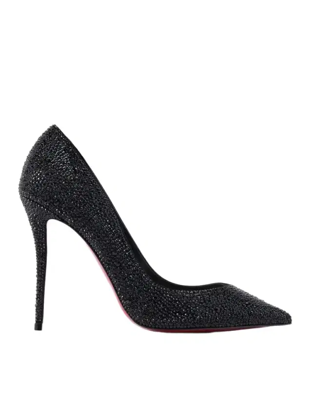 Christian Louboutin La Pigalle 100 Crystal-embellished Leather Pumps