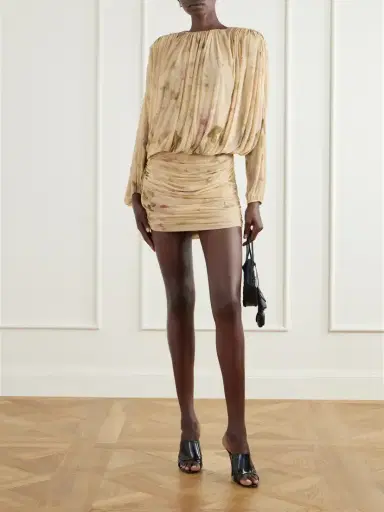Magda Butrym Gathered Floral-print Georgette Mini Dress | Thumbnail 2