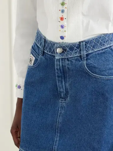 BODE Embroidered Cotton Mini Skirt | Thumbnail 5 BODE Embroidered Cotton Mini Skirt | Thumbnail 5