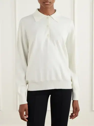 HIGH SPORT Elyse Cotton And Wool-blend Polo Shirt | Thumbnail 3 HIGH SPORT Elyse Cotton And Wool-blend Polo Shirt | Thumbnail 3