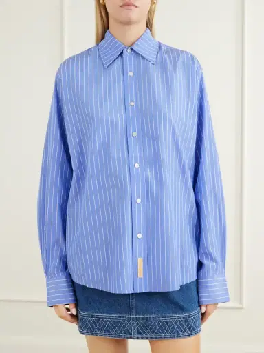 BODE Bluebell Striped Cotton-poplin Shirt | Thumbnail 3 BODE Bluebell Striped Cotton-poplin Shirt | Thumbnail 3