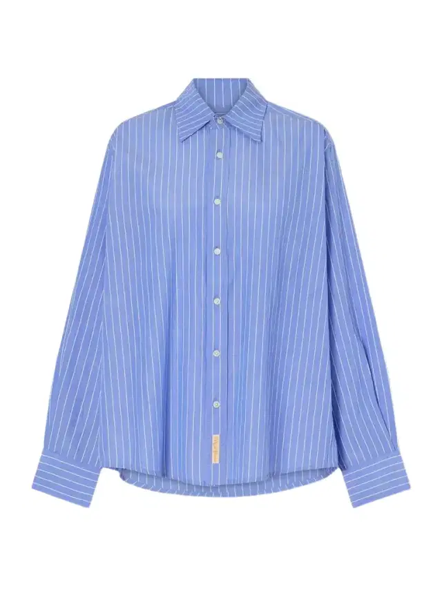 BODE Bluebell Striped Cotton-poplin Shirt