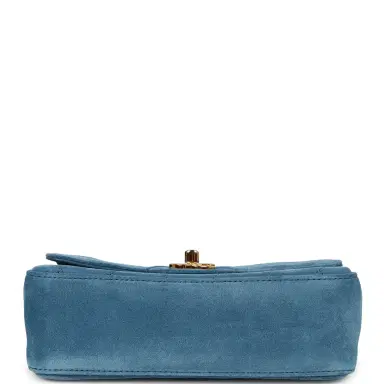 Chanel Chanel Mini "Souplissimo" Flap Bag Blue Suede Gold Hardware | Thumbnail 6 Chanel Chanel Mini "Souplissimo" Flap Bag Blue Suede Gold Hardware | Thumbnail 6