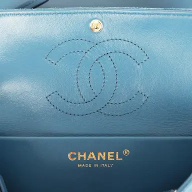 Chanel Chanel Mini "Souplissimo" Flap Bag Blue Suede Gold Hardware | Thumbnail 10 Chanel Chanel Mini "Souplissimo" Flap Bag Blue Suede Gold Hardware | Thumbnail 10
