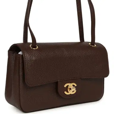 Chanel Chanel Mini "Souplissimo" Flap Bag Dark Brown Grained Calfskin Gold Hardware | Thumbnail 2 Chanel Chanel Mini "Souplissimo" Flap Bag Dark Brown Grained Calfskin Gold Hardware | Thumbnail 2