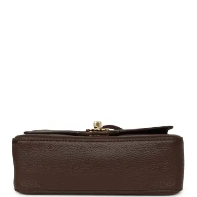 Chanel Chanel Mini "Souplissimo" Flap Bag Dark Brown Grained Calfskin Gold Hardware | Thumbnail 6 Chanel Chanel Mini "Souplissimo" Flap Bag Dark Brown Grained Calfskin Gold Hardware | Thumbnail 6
