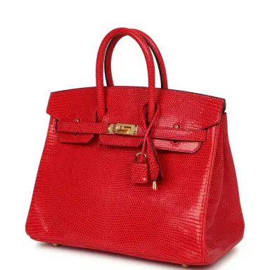 HERMÈS Hermes Birkin 25 Bougainvillea Shiny Varanus Niloticus Lizard Gold Hardware | Thumbnail 5 HERMÈS Hermes Birkin 25 Bougainvillea Shiny Varanus Niloticus Lizard Gold Hardware | Thumbnail 5