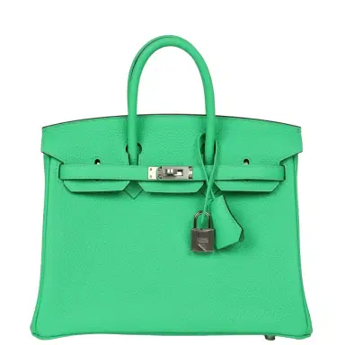 HERMÈS Hermes Birkin 25 Vert Comics Togo Palladium Hardware | Thumbnail 1 HERMÈS Hermes Birkin 25 Vert Comics Togo Palladium Hardware | Thumbnail 1