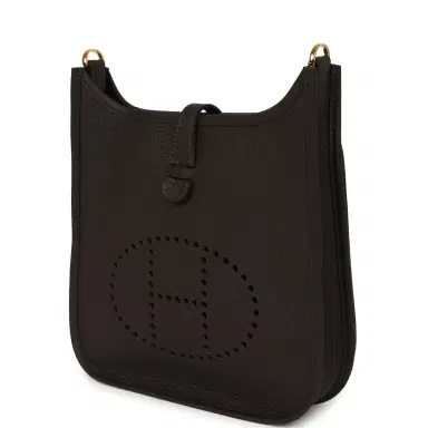 HERMÈS Hermes Evelyne 23 Bai Brun Clemence Gold Hardware | Thumbnail 5 HERMÈS Hermes Evelyne 23 Bai Brun Clemence Gold Hardware | Thumbnail 5