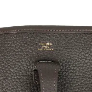 HERMÈS Hermes Evelyne 23 Bai Brun Clemence Gold Hardware | Thumbnail 7 HERMÈS Hermes Evelyne 23 Bai Brun Clemence Gold Hardware | Thumbnail 7