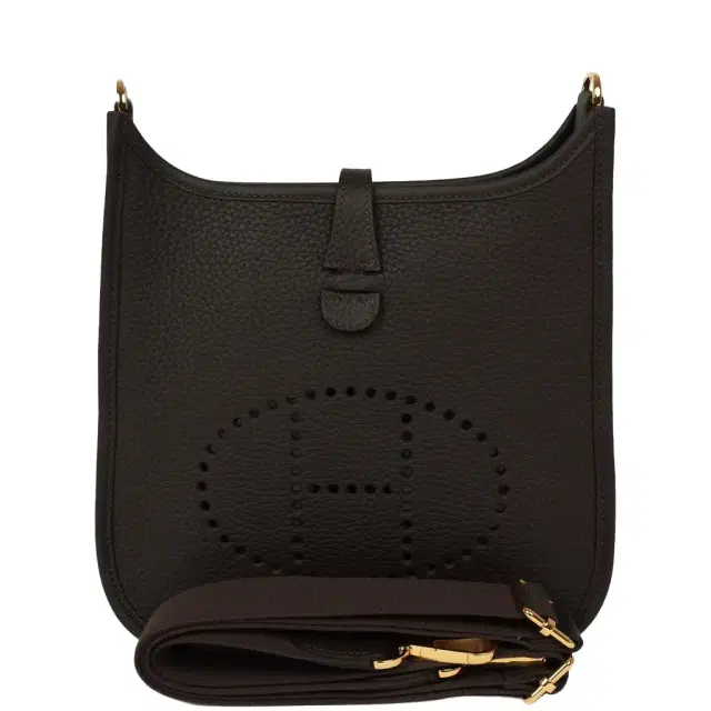 HERMÈS Hermes Evelyne 23 Bai Brun Clemence Gold Hardware