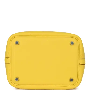 HERMÈS Hermes Picotin Lock 18 Canari Clemence Palladium Hardware | Thumbnail 6 HERMÈS Hermes Picotin Lock 18 Canari Clemence Palladium Hardware | Thumbnail 6