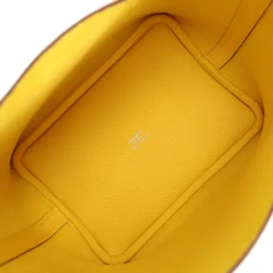 HERMÈS Hermes Picotin Lock 18 Canari Clemence Palladium Hardware | Thumbnail 7 HERMÈS Hermes Picotin Lock 18 Canari Clemence Palladium Hardware | Thumbnail 7