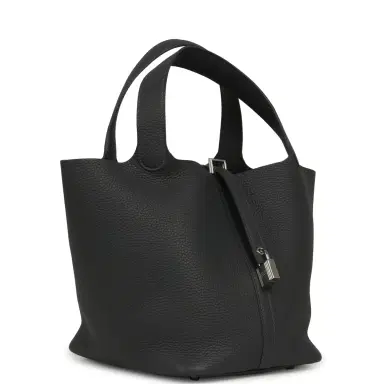 HERMÈS Hermes Picotin Lock 22 Ardoise Clemence Palladium Hardware | Thumbnail 2 HERMÈS Hermes Picotin Lock 22 Ardoise Clemence Palladium Hardware | Thumbnail 2