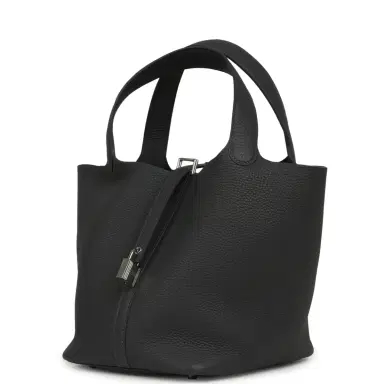 HERMÈS Hermes Picotin Lock 22 Ardoise Clemence Palladium Hardware | Thumbnail 5 HERMÈS Hermes Picotin Lock 22 Ardoise Clemence Palladium Hardware | Thumbnail 5