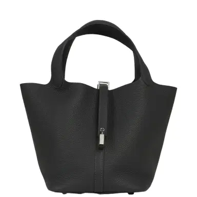 HERMÈS Hermes Picotin Lock 22 Ardoise Clemence Palladium Hardware | Thumbnail 1 HERMÈS Hermes Picotin Lock 22 Ardoise Clemence Palladium Hardware | Thumbnail 1