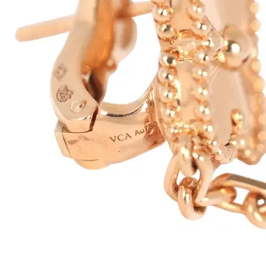 Van Cleef & Arpels Pre-owned Van Cleef & Arpels Magic Alhambra 2 Motif Earrings Carnelian 18K Rose Gold | Thumbnail 5 Van Cleef & Arpels Pre-owned Van Cleef & Arpels Magic Alhambra 2 Motif Earrings Carnelian 18K Rose Gold | Thumbnail 5