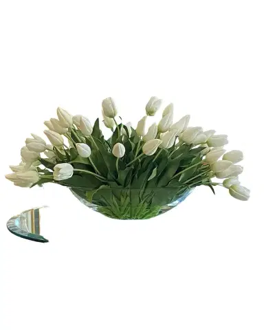 Winward Home Tulip Mix in Glass Bowl | Thumbnail 1