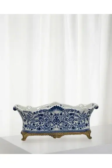 Winward Home Blue and White Planter | Thumbnail 2