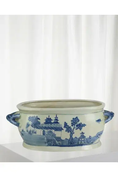Winward Home Blue & White Ceramic Pot | Thumbnail 2