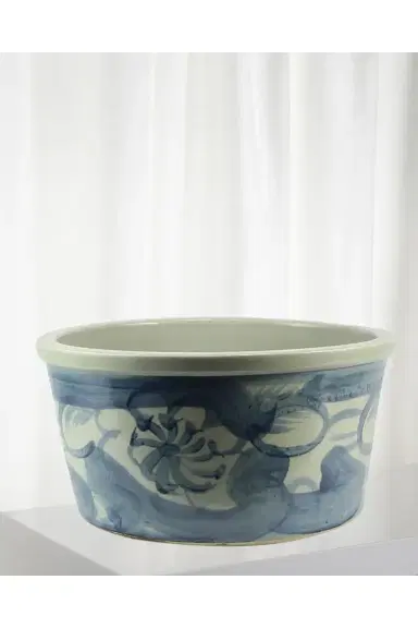Winward Home Blue & White Ceramic Pot | Thumbnail 2