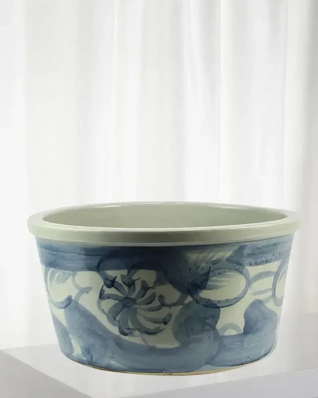 Winward Home Blue & White Ceramic Pot
