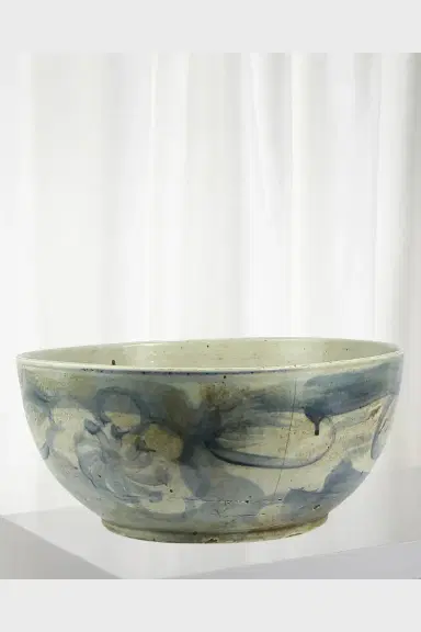 Winward Home Blue & White Ceramic Bowl | Thumbnail 2