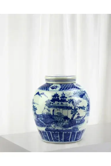 Winward Home Ceramic Toile de Jouy Jar | Thumbnail 2