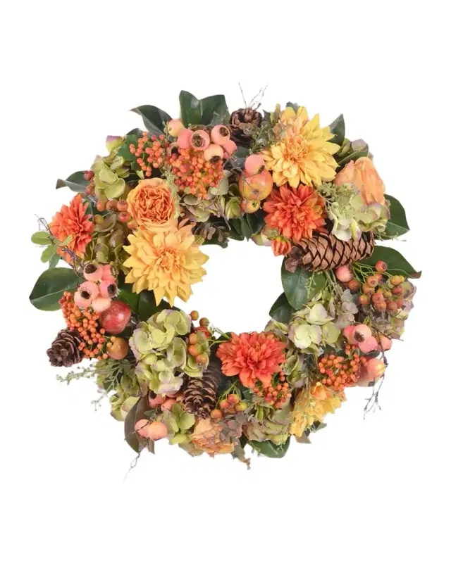 Winward Home Dahlia Hydrangea Wreath