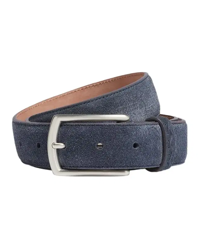 Zegna Men's Triple Stitch Leather Belt