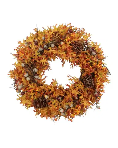 Winward Home Oak Leaf Thanksgiving Wreath - 30 '' Round | Thumbnail 1
