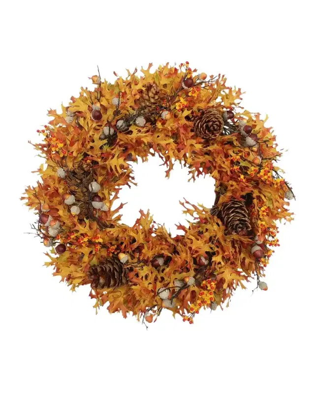Winward Home Oak Leaf Thanksgiving Wreath - 30 '' Round
