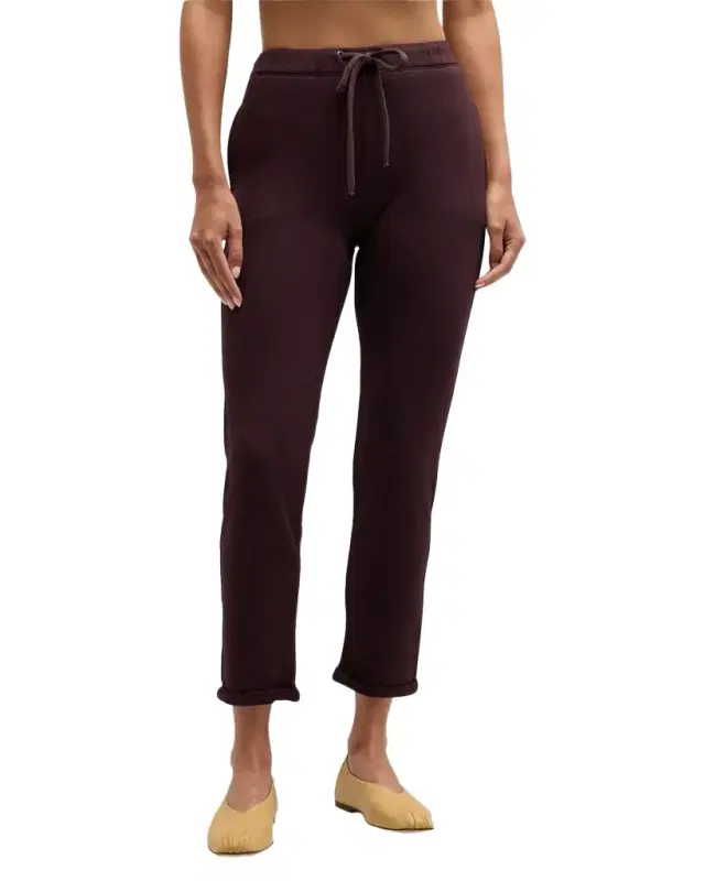 MAJESTIC FILATURES Drawstring French Terry Pants with Rolled Hem