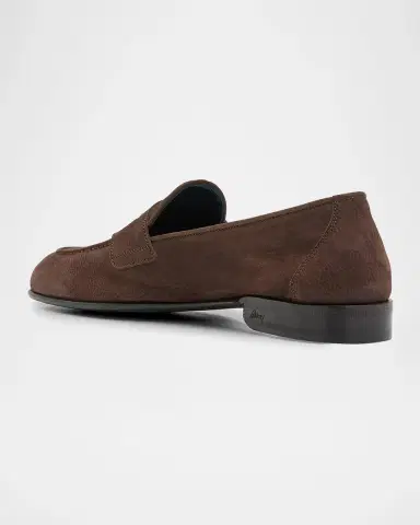 Brioni Men's Suede Penny Loafers | Thumbnail 3