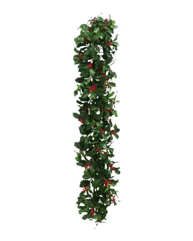 Winward Home 60" Christmas Holly Branch Garland