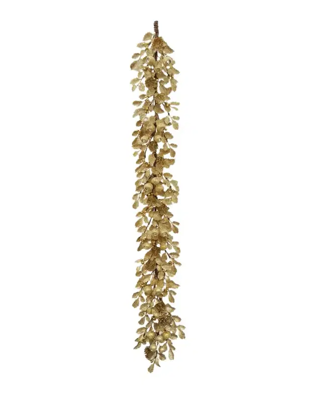 Winward Home 60" Holly Leaf with Pod Garland