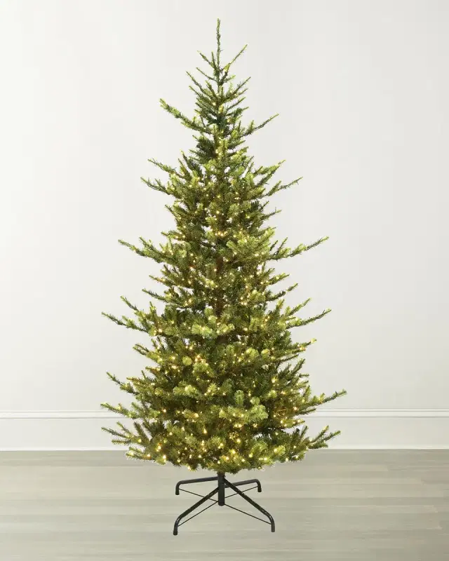 Winward Home Deluxe Village Mix Pine 9 ' Slim Pre-Lit Christmas Tree