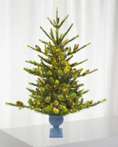 Winward Home Deluxe Village Mix Pine 5 ' Potted Pre-Lit Christmas Tree | Thumbnail 1
