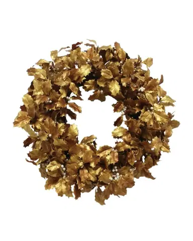 Winward Home Golden Holly Wreath | Thumbnail 1