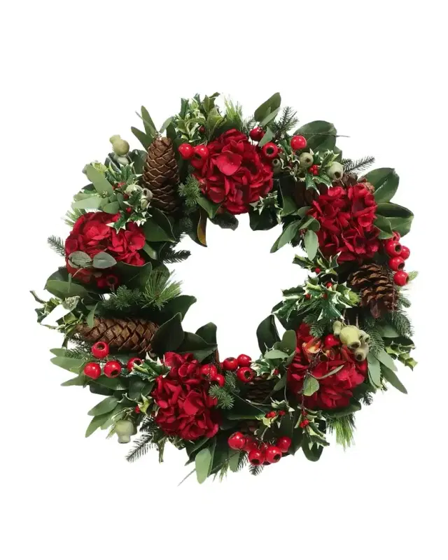 Winward Home Hydrangea Christams Wreath