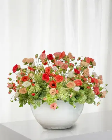 Winward Home Mixed Poppies in Terracotta Pot, 48" | Thumbnail 1
