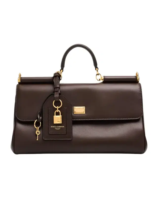 Dolce & Gabbana My Sicily Leather Top-Handle Bag