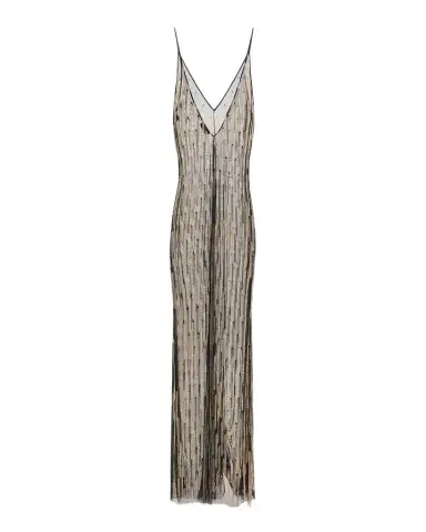 Lapointe Sheer Rhinestone Fringe Cami Top | Thumbnail 1